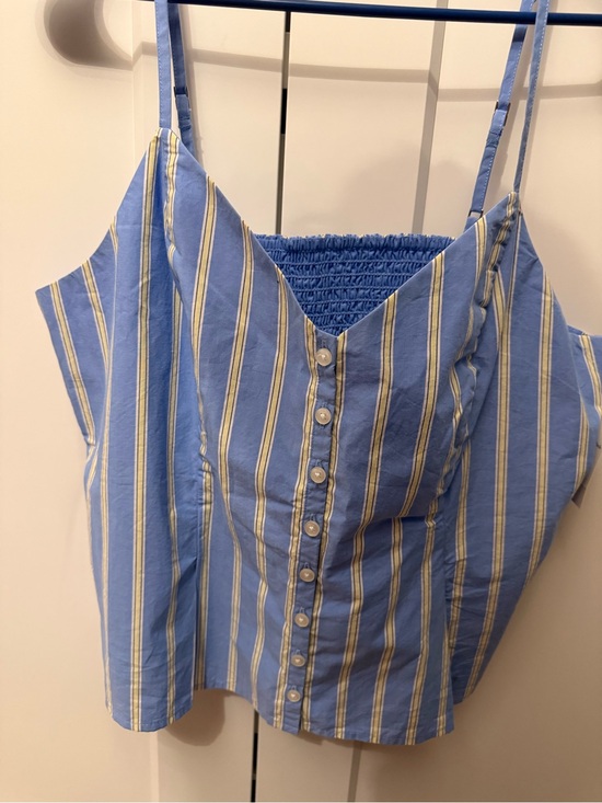 Abercrombie & Fitch Tops - Abercrombie & Fitch Blue Striped Button-Front Cami